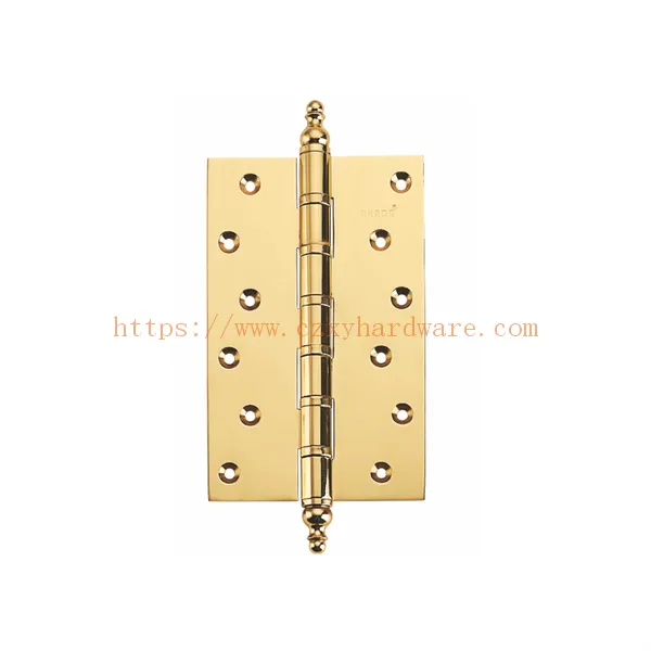 8 X 4 and 8 X 5 Inch Satin Brass (US4) Finish with Steeple Tips Solid Brass Hinge